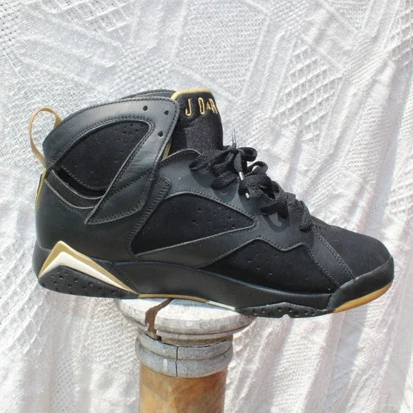 Size 10.5 - Jordan 7 Retro Golden Moments Pack 2012 Black Gold Rare - Picture 2 of 12